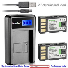 BN-VF808U Battery or LCD Slim Charger for JVC GZ-HM200 HM400 HM80 HM90 HD3 HD3