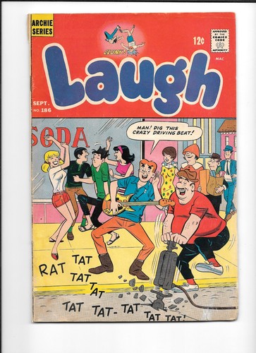Laugh #163, 186 Two Party Covers from 1964-1966 Archie, Betty & Veronica VG 4.0 - Picture 3 of 4