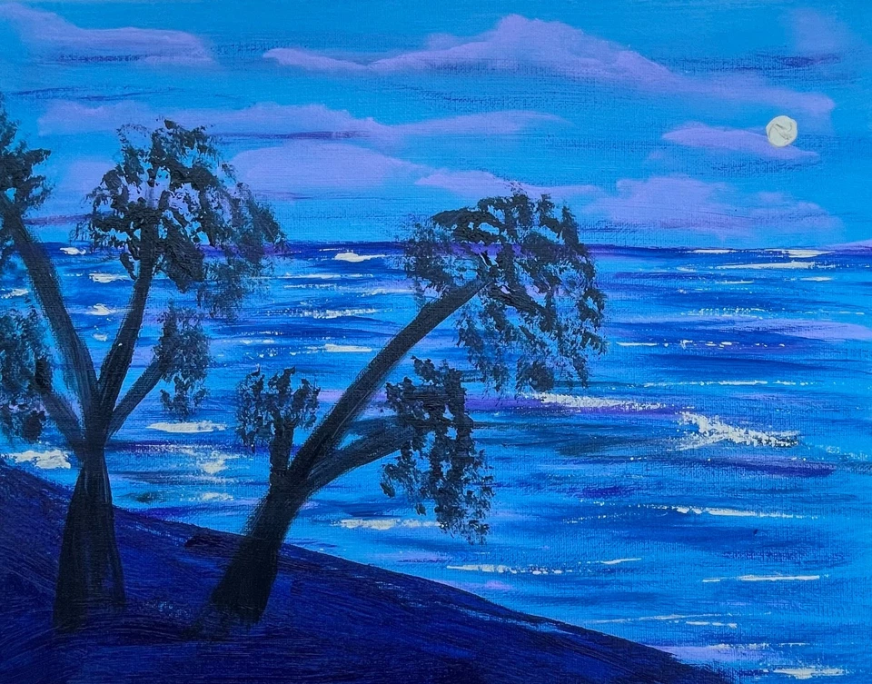 Original Art "Still" 11x14 Canvas Expressionism Abstract Design Home Art - Image 2 of 4