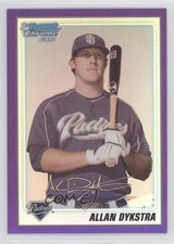 2010 Bowman Chrome Prospects Purple Refractor 945/999 Allan Dykstra #BCP44 0q5