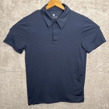 All In Motion Polo Shirt Small Navy Blue Lightweight Golf Casual Active Mens