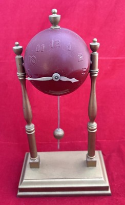 Vintage 1939 Globe Clock Co GCC World's Fair Baseball Clock 9.5'' Working & Key