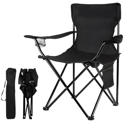 Portable Folding Camping Chair with Arm Pads - Up to 300 lbs Capacity