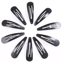 StüCk Haarspangen Schwarz 5Cm FüR Damen MäDchen, Metall | Haar Clips Kinder DIY