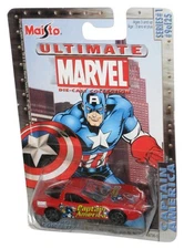 Marvel Ultimate Maisto Captain America Red Chevy Corvette Toy Car #9 - (Dented P