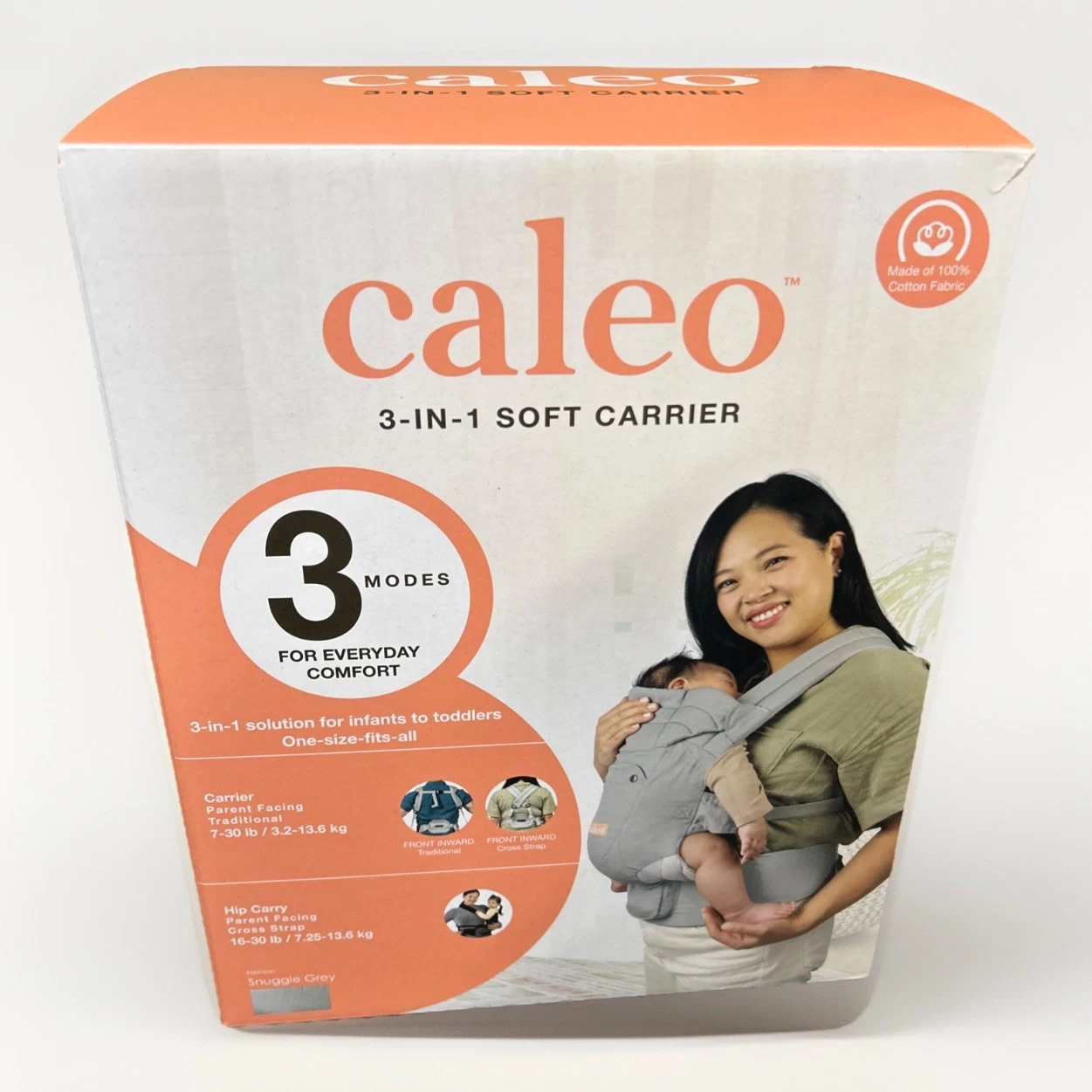 Caleo 3 In 1 Soft Baby Infant To Toddler Carrier NEW Baby Shower Gift