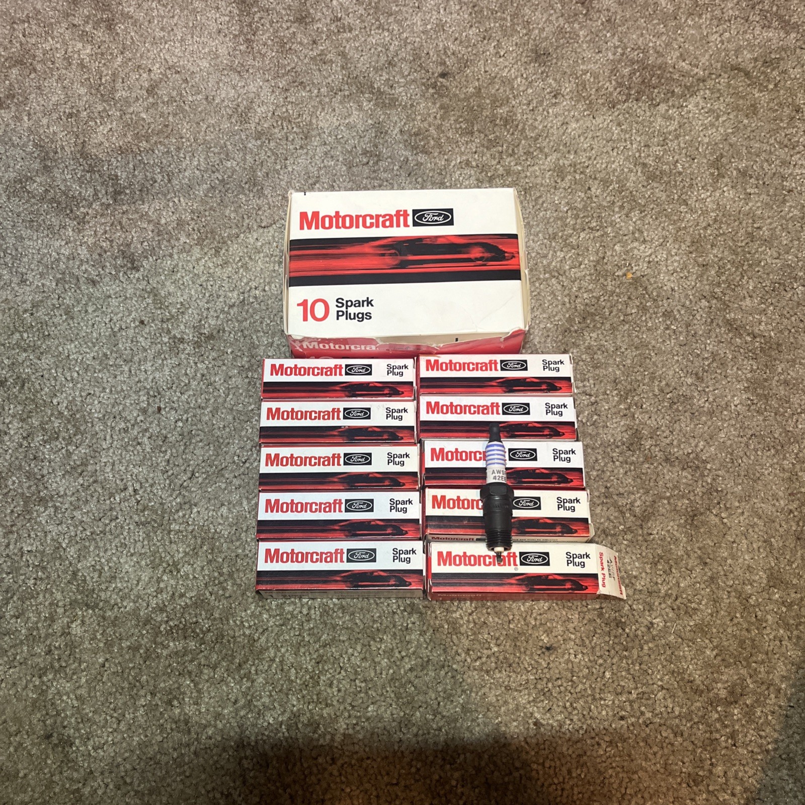 Motorcraft AWSF42EE Spark Plug Box Of 10 OEM NOS