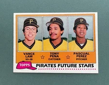 1981 Topps Baseball Pirates Future Stars Law/Pena/Perez #551