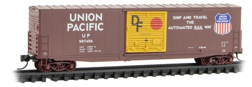 Coche de caja Micro-Trains MTL escala N 50 ft Union Pacific/UP (marrón/amarillo) #507406 | Zustand: New