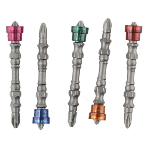 5/Set Colorato Magnetico Bobina Cacciavite Estrattore Viti Croce Trapano Punta - Foto 5 di 12