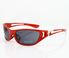 Timberland Sunglasses Men's Metallic Red 59mm Gray Lens Wrap Plastic TB7064 066A