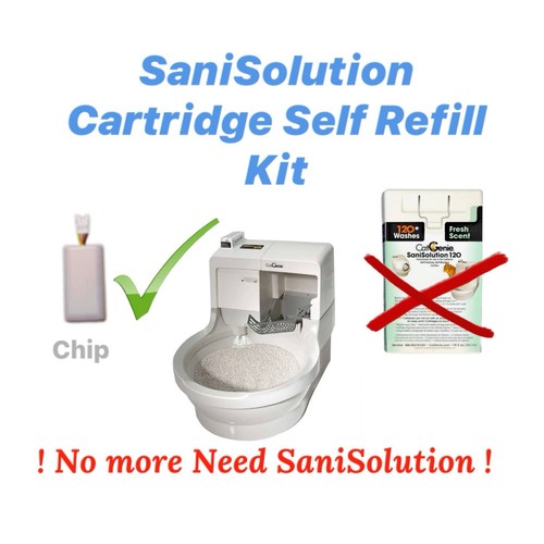 CatGenie 120 SaniSolution Cartridge Self Refill Kit 🐈 Cat Genie Chip. - 第 1/4 張圖片