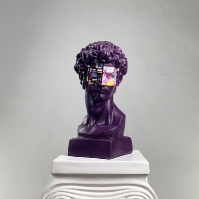 Handgefertigte Pop Art Michelangelo David Skulptur, Renaissance Statue Wohndeko