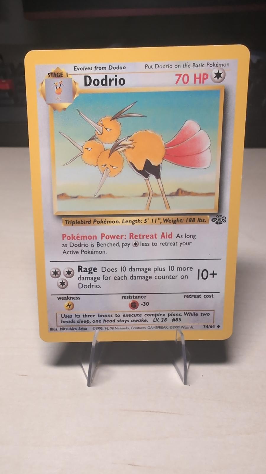 Dodrio 34/64 Uncommon Jungle Pokemon Unlimited Moderately Played