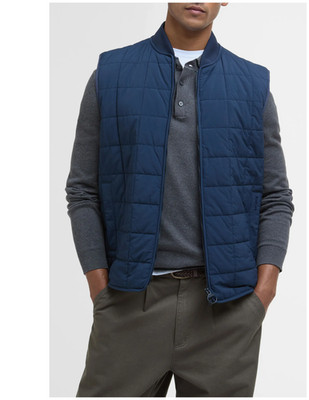 Navy ~ BARBOUR Elmstone Quilted Vest/ Gilet MSRP$215  ~ Perfect for LAYER UP