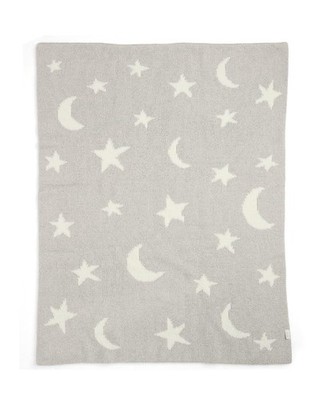 Mamas & Papas Kinderzimmer kleine Chenilledecke B 70 x L 90 cm, neutral Mond/Stern 