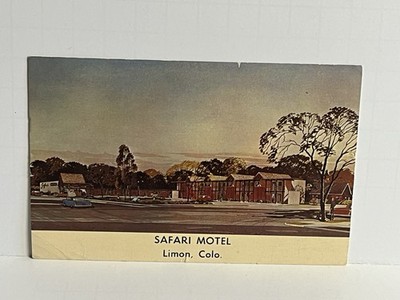 Limon Colorado CO Safari Motel Postcard B56