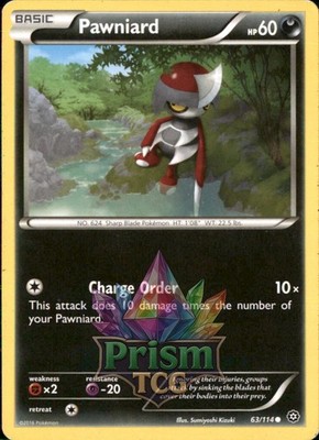 Pawniard 63/114 Common Steam Siege Pokemon