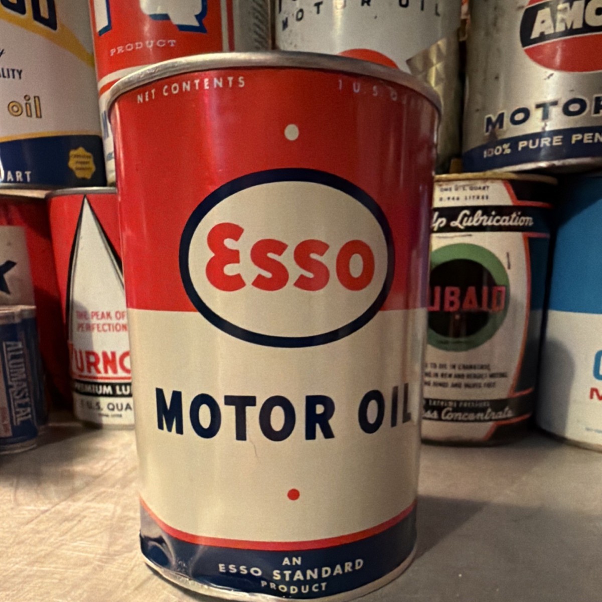 Vintage Esso Motor Oil 20-W Quart Advertising Can Gas & Oil