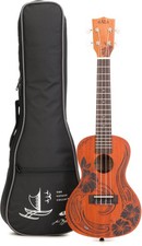 Kala Voyage Collection Unity Concert Ukulele - Natural with Maori Design