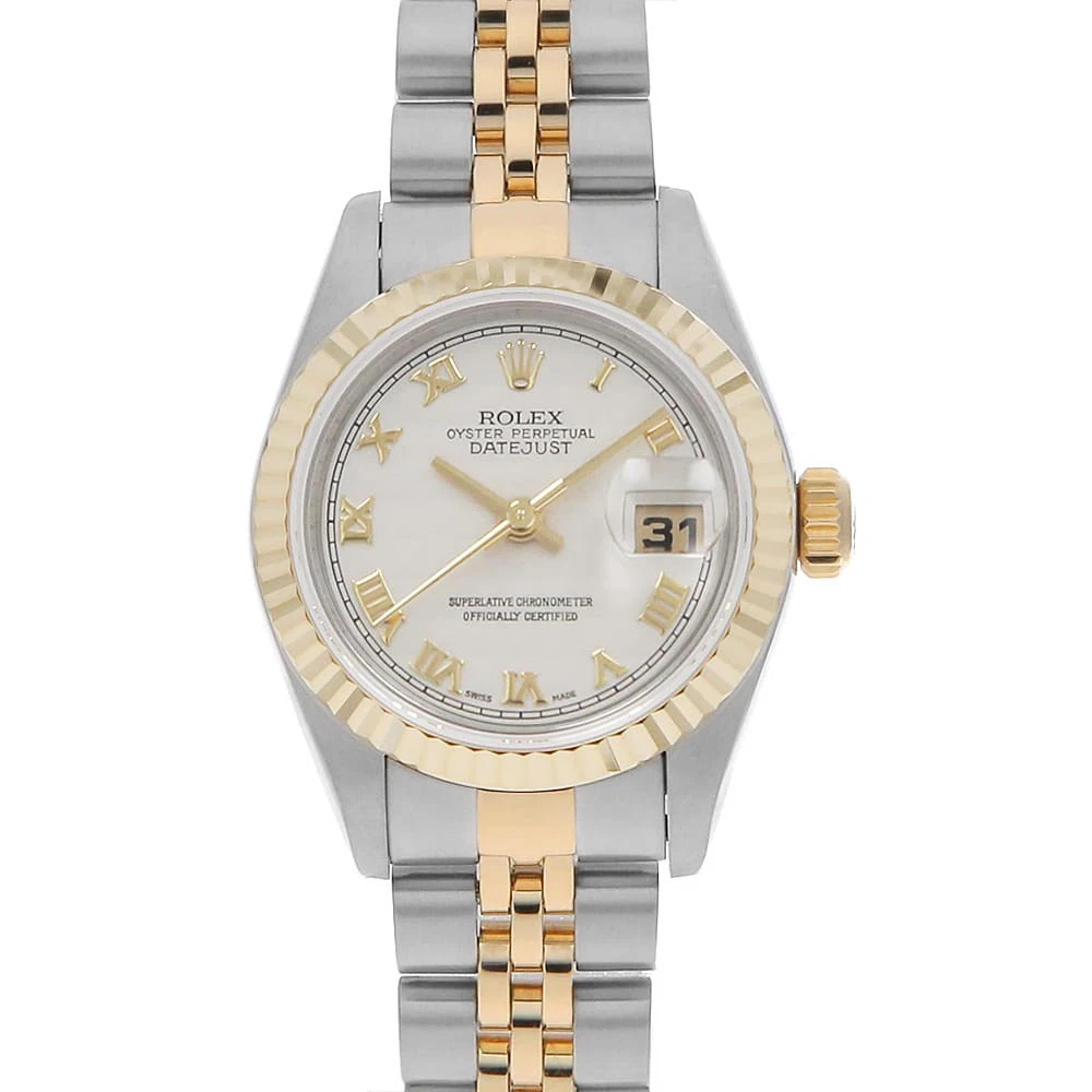 Rolex — ROLEX Datejust 79173 cream pyramid rome Y Number second hand Women