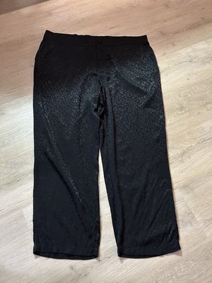 Zizzi Hose Gr 52, schwarz Animalprint, Teilgummibund