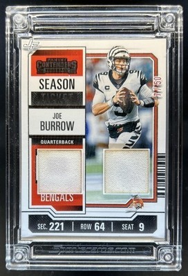 2025 Jersey Fusion Football Edition Joe Burrow Dual GU Super Bowl Pants #7/50