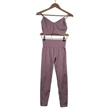 Bo Tee Seamless Activewear Set Small Pink Nylon Blend Womenswear GymPreloved