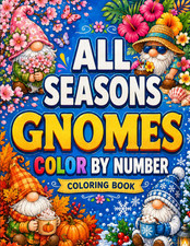 All Seasons Gnomes Color By Number Coloring B...