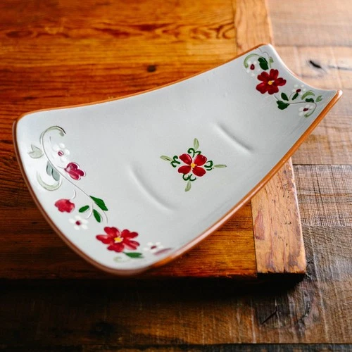 Circa 1959 Relish Tray 11" Garland by Stangl Trenton, NJ, USA Folk Art Style EXC