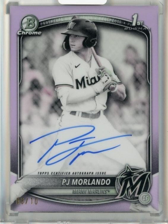 2025 Bowman Chrome PJ Morlando Autographs Auto Pearl Refractor #CPAPM /10