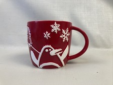 New 2007 Holiday Christmas Starbucks Ceramic Mug Penguin Snowman 8oz NWOT