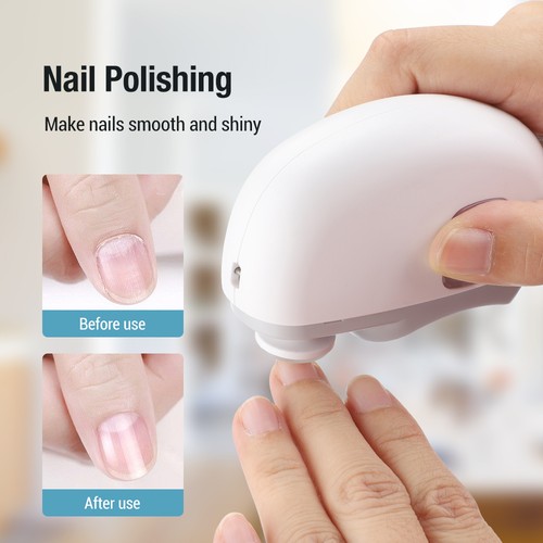 2in1 Electric Nail Clippers Nail File Safe Automatic Trimmer Cutter Rechargeable - Picture 9 of 22
