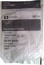 7115 covidien anti-embolism stockings knee length medium, regular size C