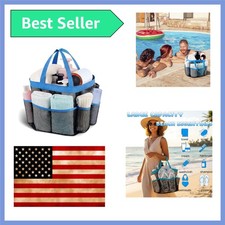 Mesh Shower Caddy Portable - 9 Pockets, Shower Bag for Dorm Room Camping