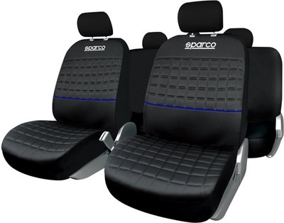 SPARCO Universal Set SPC1042 Komplett Auto Sitzbezüge Schwarz Blau