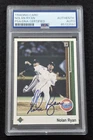 1989 NOLAN RYAN Signed Upper Deck Baseball Card-HOF-METS-ANGELS-TEXAS-PSA