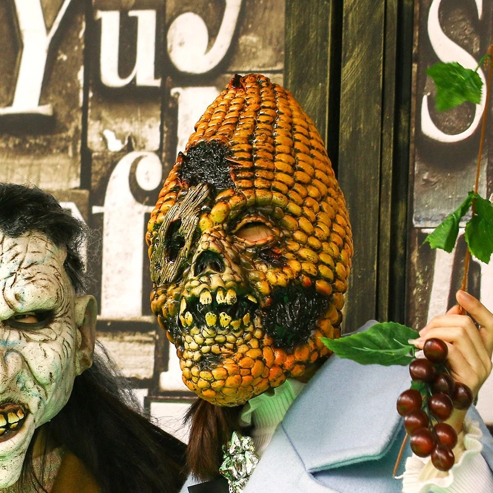 Full Face Scary Burn Corn Mask for Cosplay Latex Mask Horror Masquerade Adult... - Image 3 of 4
