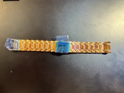 Joe Rodeo Master Gold-Tone Stainless Steel Wristwatch Band Bracelet Strap 