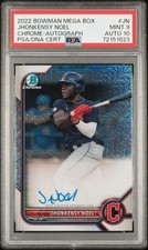 2022 Bowman Mega Box Jhonkensy Noel Chrome PSA 9 Auto 10 MINT GEM MT autograph