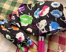 Coach Floral Multicolor Signature Compact Umbrella Push Button Used