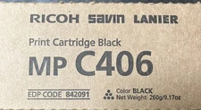 Ricoh MP C406 Black Toner Print Cartridge  (842091) NEW! P6