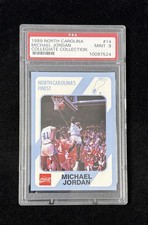 1989 Collegiate Collection North Carolina #14 MICHAEL JORDAN PSA 9