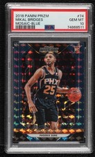 2018-19 Panini Prizm Mosaic Blue Mikal Bridges #74 PSA 10 GEM MT 10pj