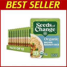 Organic Brown Basmati Rice, 8.5 OZ Pouch x12