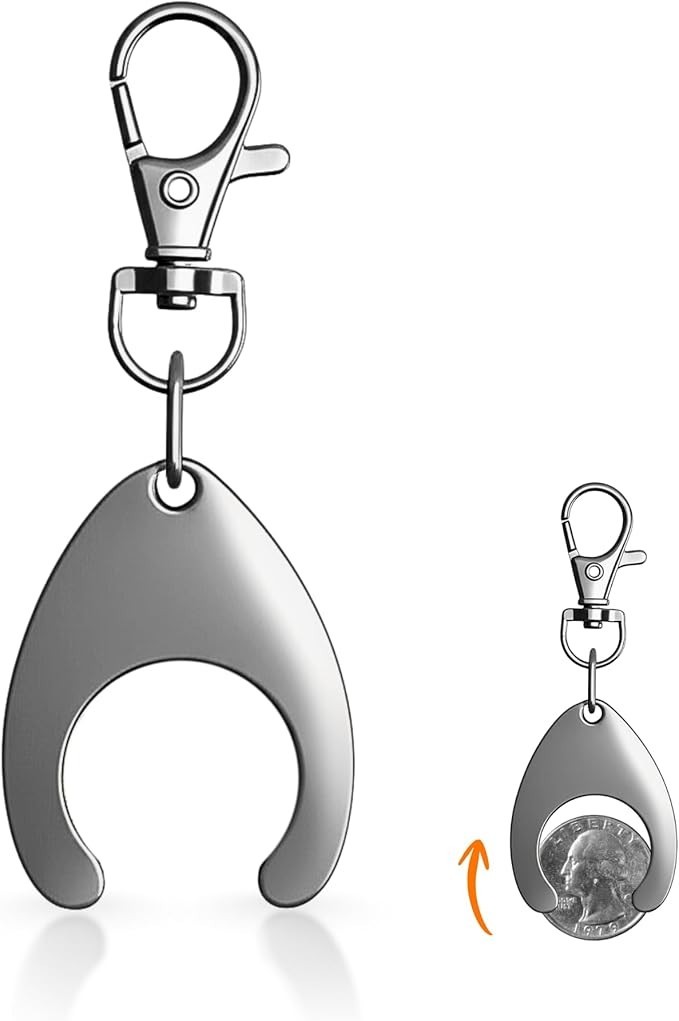 Beer City Billiards Metal Quarter Coin Holder Keychain for Parking & Vending