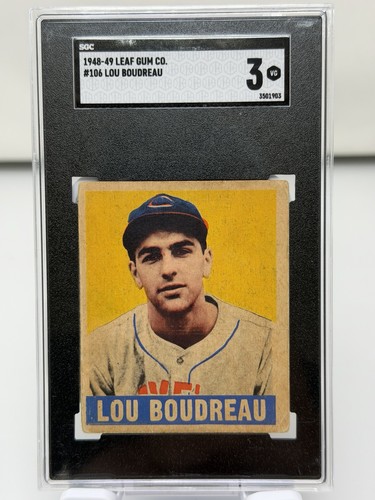 Lou Boudreau #106 1948 Leaf card