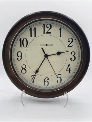 HOWARD MILLER 8.5" WALL CLOCK "VIRGO" 625-381 IN OIL RUBBED BRONZE FINISH - Image 1 of 4
