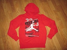 Boys NIKE AIR JORDAN fleece lined hooded sweatshirt sz M md Med