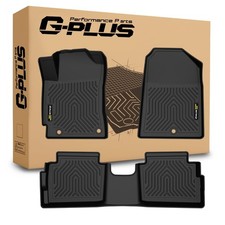 TPE Floor Mats for Hyundai Elantra 2017-2020 1st 2nd Row All Weather 3pc Black